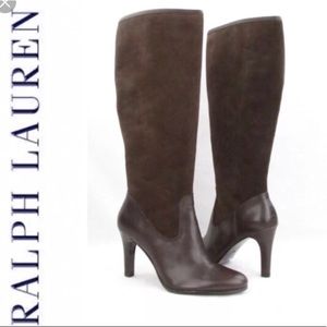 SOLD- Ralph Lauren knee high heel boots like new